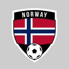 Fototapeta premium Shield Football Team Badge of Norway
