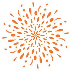 Naklejka premium Orange Fireworks