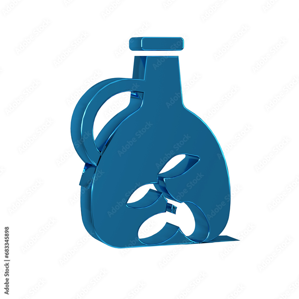 Wall mural blue bottle of olive oil icon isolated on transparent background. jug with olive oil icon.