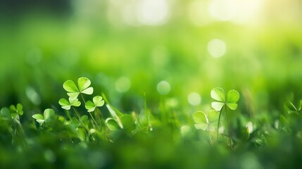 Clover Leaf with Bokeh Effect