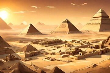 pyramids in giza - obrazy, fototapety, plakaty