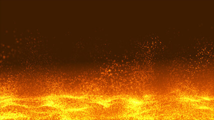 Fire sparks in the background. Abstract dark glitter fire particle lights. Fire ember particles over a black background. abstract fire, smoke and glowing particles background