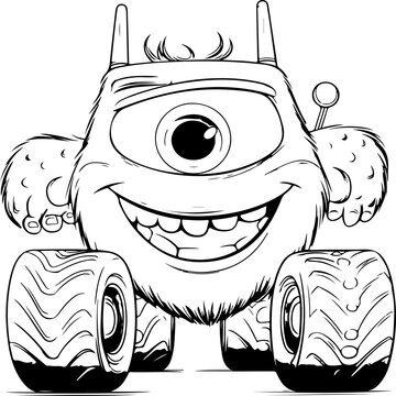 Monster Truck Coloring Page Coloring Page