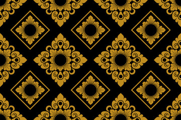 Balinese ornament fabric pattern - royal vector decoration - motif mas-masan 7