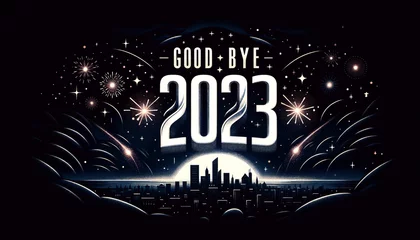 Fotobehang Goodbye 2023: Midnight Splendor  © LANGSSI