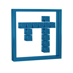 Blue Bingo icon isolated on transparent background. Lottery tickets for american bingo game.