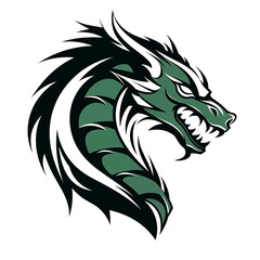 Green Dragon ICON. Generative AI