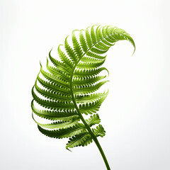 Unfurling Fern Frond Isolated
