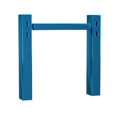 Blue Sport horizontal bar icon isolated on transparent background.