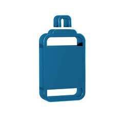 Blue Punching bag icon isolated on transparent background.