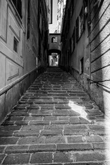 Fototapeta na wymiar narrow street in town