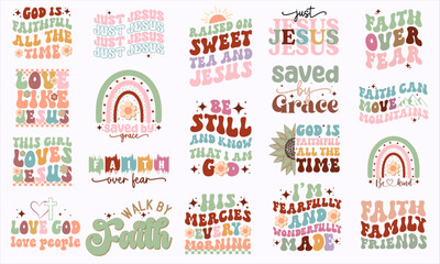 Christian Quotes Retro SVG Bundle, Jesus SVG bundle, T-shirt Design Bundle  About Christian Quotes.