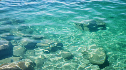 Naklejka na ściany i meble Oceanic Bliss: Blue Green Catalina Seascape