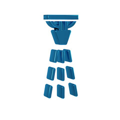 Blue Fire sprinkler system icon isolated on transparent background. Sprinkler, fire extinguisher solid icon.