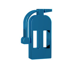 Blue Fire extinguisher icon isolated on transparent background.