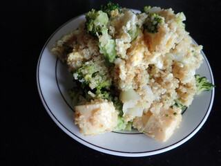 fresh homemade salad with vegetables