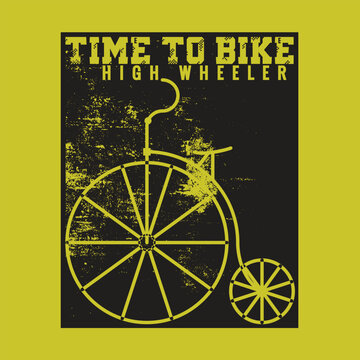 vector illustration of Bicycle theme . t shirt graphics. typography