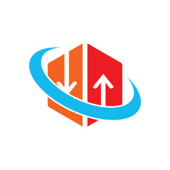 elevator logo icon design vector illustration, © AR54K4 19