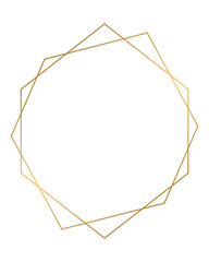 Luxury golden geometric shape frame illustration