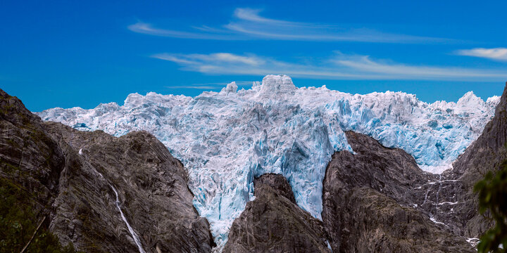 Briksdalsbre Gletscher, Nationalpark, Gemeinde Stryn, Vestland, Norwegen, Panorama 