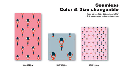 おもちゃの兵隊をモチーフにした背景パターン、シームレス、グラフィック素材