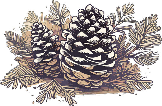 pine cones and fir cones