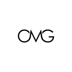 omg logo design - obrazy, fototapety, plakaty