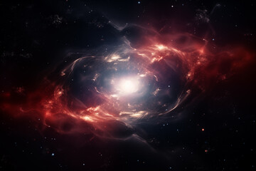 space stellar background with beautiful nebula around a supernova - Powered by Adobe