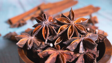 Star Anise display seeds into it