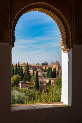 The Alhambra palace and fortress complex located in Granada, Andalusia, Spain. - obrazy, fototapety, plakaty