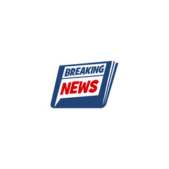Breaking news newspaper icon isolated on transparent background