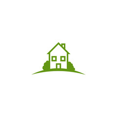 House abstract real estate logo icon isolated on transparent background