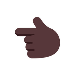 Backhand Index Pointing Left: Dark Skin Tone
