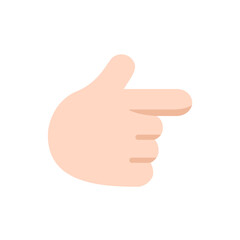 Backhand Index Pointing Right: Light Skin Tone