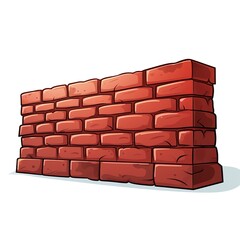 a cartoon of a brick wall