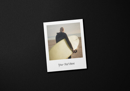 Instant Camera Polaroid Frame Photo Effect Mockup
