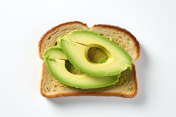 a slice of toast with avocado slices on it