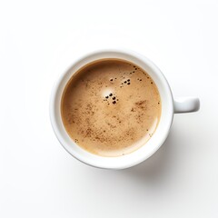 a cup of coffee with foam