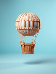 a basket in a hot air balloon
