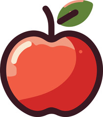 red apple illustration vector