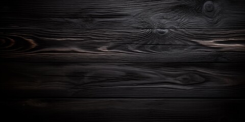 Black grey rustic dark wooden texture - wood background, generative ai	 - obrazy, fototapety, plakaty