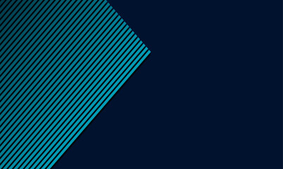 Abstract geometric banner with turquoise lines pattern on dark navy blue background.