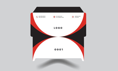 Creative Modern Paper Envelope Template Design.