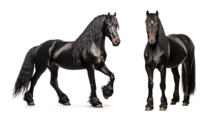 black friesian horse