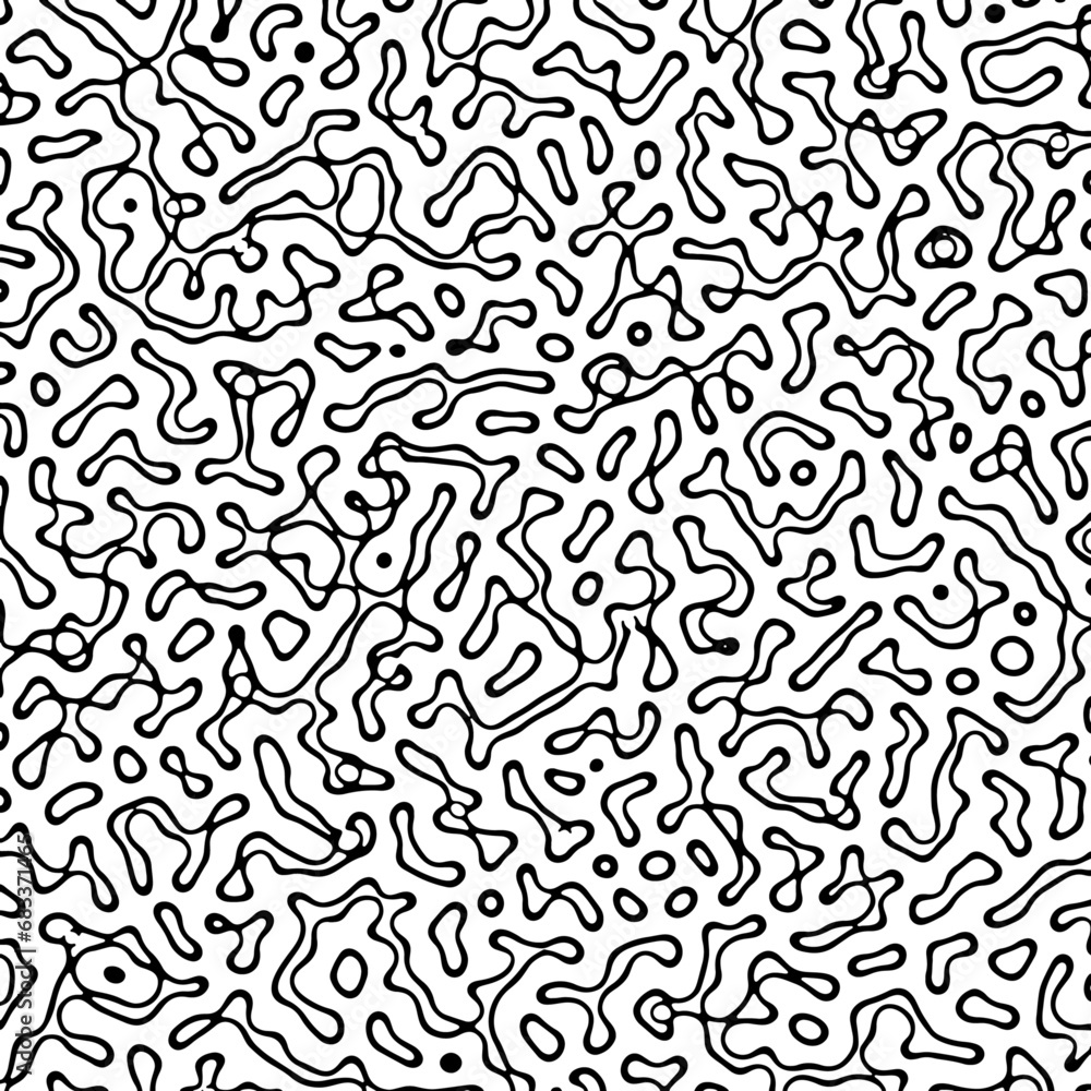 Poster turing pattern background, abstract texture with wavy liquid lines. rippled effect of the illusion o