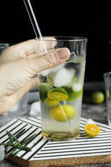 Beautiful images of detox drinks, images of kumquat and cucumber juice