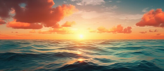 Obraz premium Beautiful evening ocean view