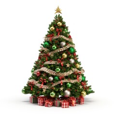 Obraz na płótnie Canvas The Spirit of Merry Christmas. Decorated christmas tree.