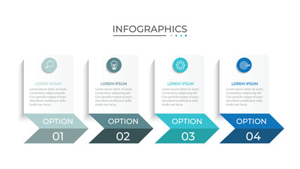 Presentation business infographic template with 4 options