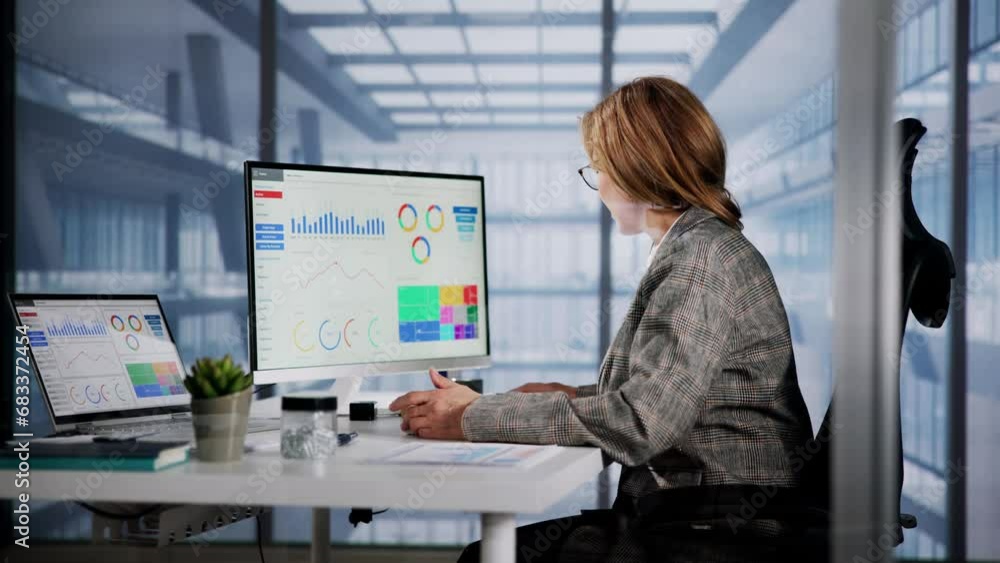 Poster Financial Analysts Utilizing a Data Analytics